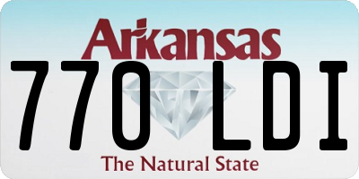 AR license plate 770LDI