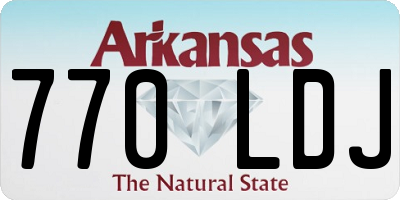 AR license plate 770LDJ