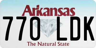 AR license plate 770LDK