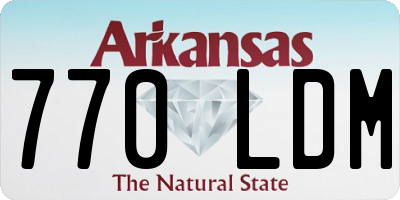 AR license plate 770LDM