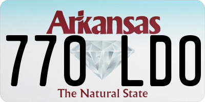 AR license plate 770LDO