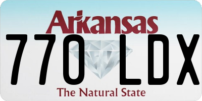 AR license plate 770LDX