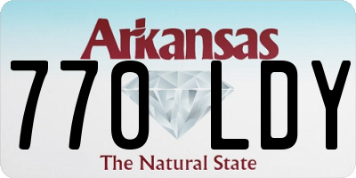 AR license plate 770LDY