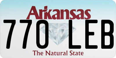 AR license plate 770LEB