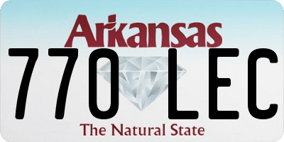 AR license plate 770LEC