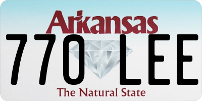 AR license plate 770LEE