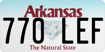 AR license plate 770LEF