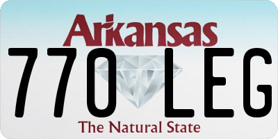 AR license plate 770LEG