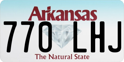 AR license plate 770LHJ