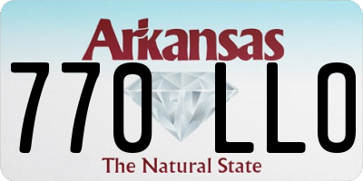 AR license plate 770LLO