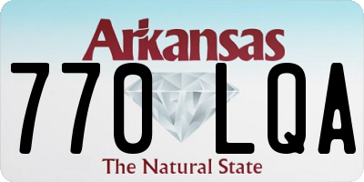 AR license plate 770LQA
