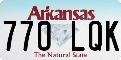 AR license plate 770LQK