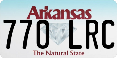 AR license plate 770LRC