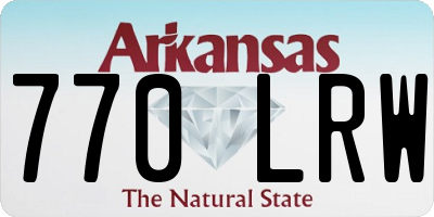 AR license plate 770LRW