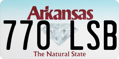 AR license plate 770LSB