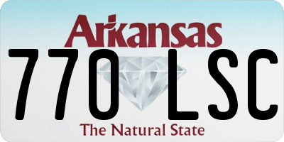 AR license plate 770LSC