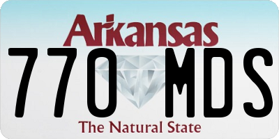 AR license plate 770MDS