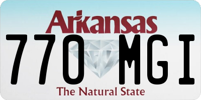 AR license plate 770MGI