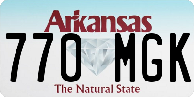 AR license plate 770MGK