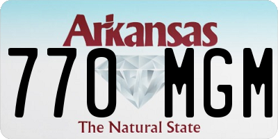 AR license plate 770MGM