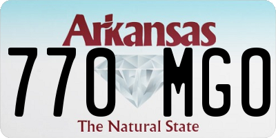AR license plate 770MGO