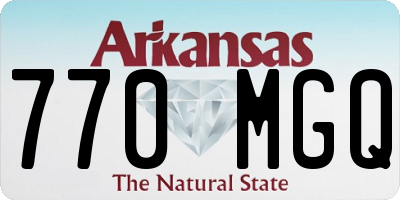 AR license plate 770MGQ