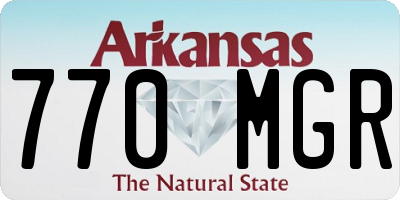 AR license plate 770MGR