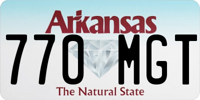 AR license plate 770MGT