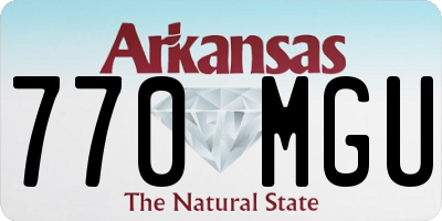 AR license plate 770MGU