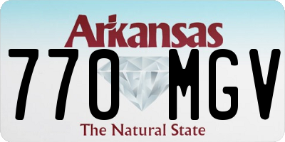 AR license plate 770MGV