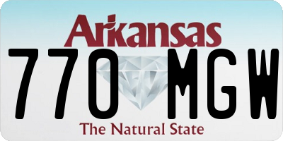 AR license plate 770MGW