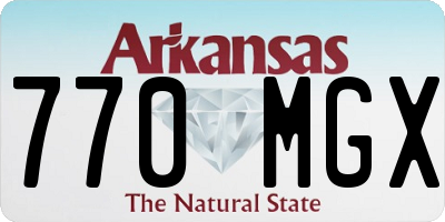 AR license plate 770MGX