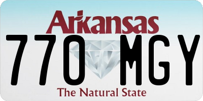 AR license plate 770MGY