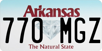 AR license plate 770MGZ