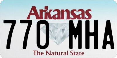 AR license plate 770MHA