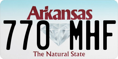 AR license plate 770MHF