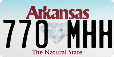 AR license plate 770MHH