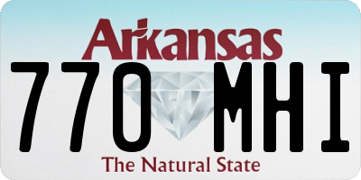 AR license plate 770MHI