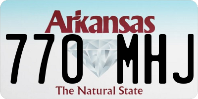 AR license plate 770MHJ