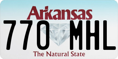 AR license plate 770MHL