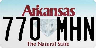 AR license plate 770MHN
