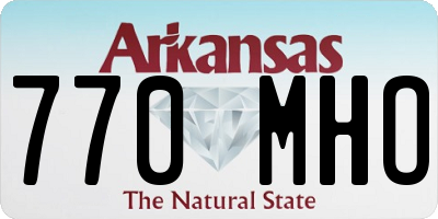 AR license plate 770MHO