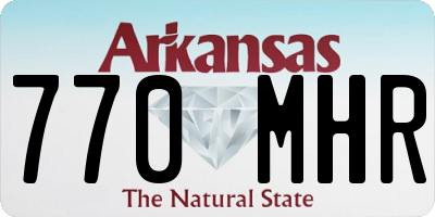 AR license plate 770MHR