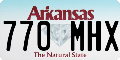 AR license plate 770MHX