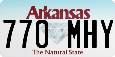 AR license plate 770MHY