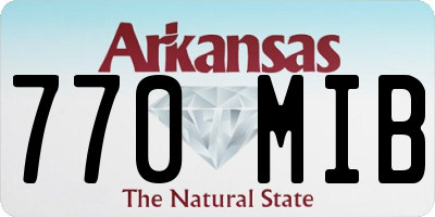 AR license plate 770MIB