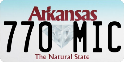 AR license plate 770MIC