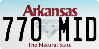 AR license plate 770MID