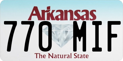 AR license plate 770MIF