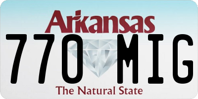 AR license plate 770MIG